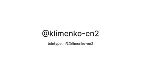 @klimenko-en2 — Teletype