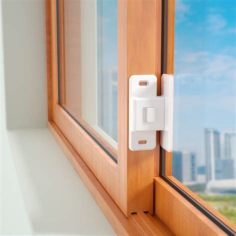 Buy SAFELON 4 Pcs Childproof Sliding Window Locks, Two-Way Automatic ...