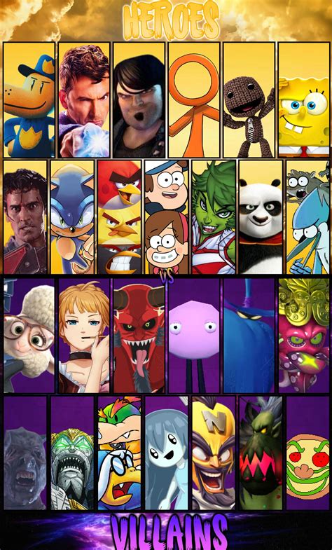 Heroes (And Anti-Hero) Vs. Villains Roster 2 by OrganicScallion797 on ...