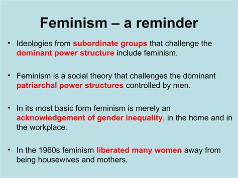 Feminism and post feminism | PPT