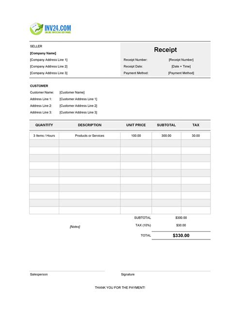Payment Receipt Template Excel Templates Excel Spreadsheets Excel