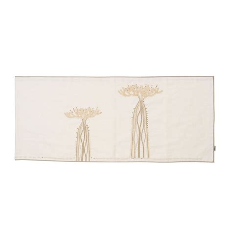Boab White Runners - Double Tree Design - Studio Abaca