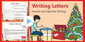 Formal and Informal Letters Lesson Plan