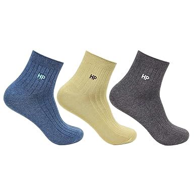 Buy Hush Puppies Men's Ankle Length Cotton Socks (Pack of 3) (BROHPM ...