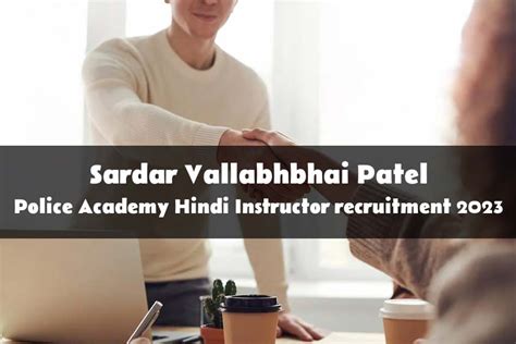 Hindi Instructor recruitment at Sardar Vallabhbhai Patel National ...