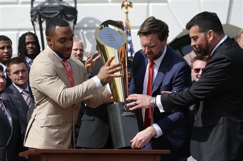 Ohio State's CFP Championship Trophy Falls Apart as VP JD Vance Lifts It on Video - president of ohio state university