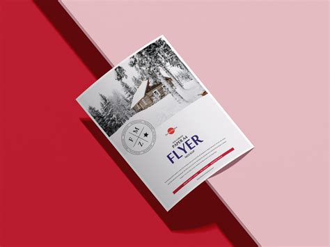 Free Brand A4 Curved Flyer Free Mockup | Free Mockup World