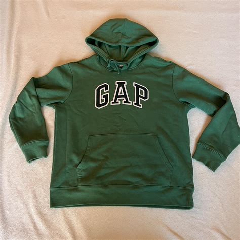 green women's GAP hoodie side M great condition,... - Depop