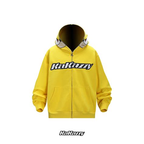 kakazzy Full Zip Hoodie Yellow