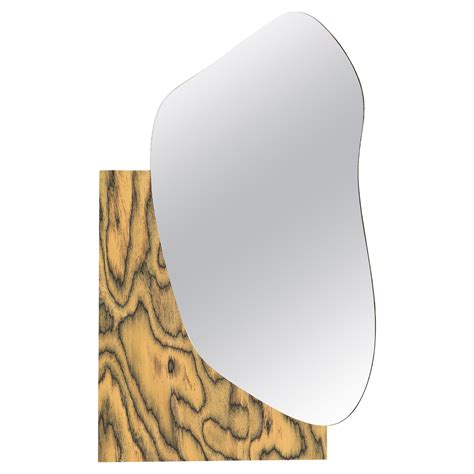 Modern Floor Mirror Lake 5 in Ettore Sottsass ALPI Wood Veneer by Noom ...