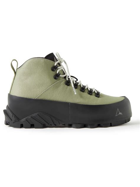 ROA - CVO Rubber-Trimmed Canvas Hiking Boots - Green ROA