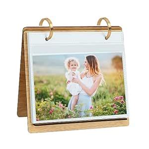 ZEEYUAN 60 Pockets of 4x6 Photo Frame Flip Photo Album on Stand 4x6 ...