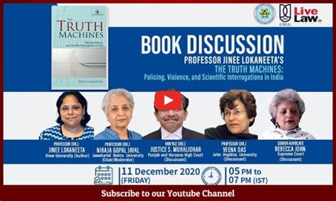 [LIVE NOW] Book Discussion: Prof Jinee Lokaneeta's - The Truth Machine ...