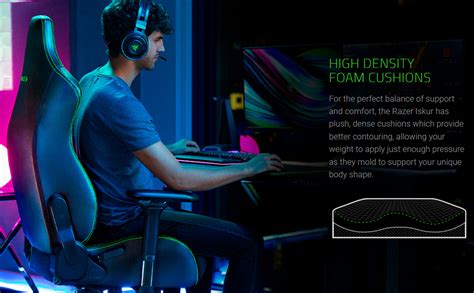Razer Iskur - Black - Gaming Chair with Built in Lumbar Support - NASA ...