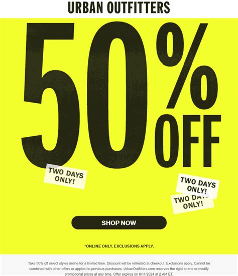 50% off online today at Urban Outfitters | Urban Outfitters January ...