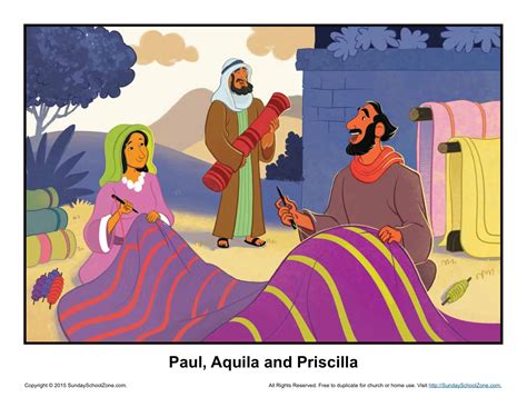 Aquila and Priscilla Story Illustration