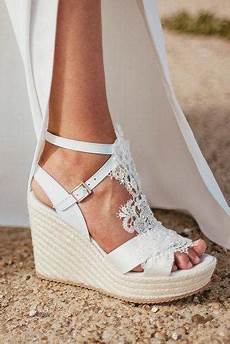 Wedding White Wedge Shoes by 36 Wedge Wedding Shoes To Walk On Cloud Wedding Forward Wedding White Wedge Shoes