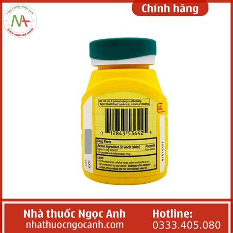 Thuốc Bayer Low Dose Aspirin 81mg là thuốc gì, có công dụng gì, cách sử ...