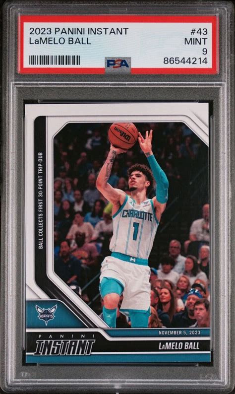 Lamelo Ball 2023-24 Panini #43 NBA Basketball Card Hornets 1 of 78 PSA ...