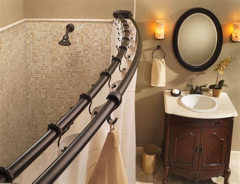 Double Curved Shower Curtain Rod