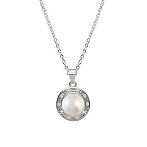 Buy GIVA Jewellery - Classic Silver Freshwater Pearl Necklace - Pure ...