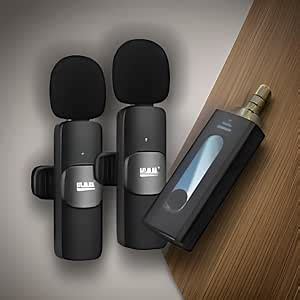 B49_K35 Plug and Play Dual Wireless Lavalier Microphone Set for ...