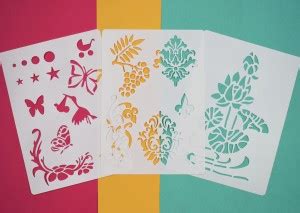 ASIAN HOBBY CRAFTS Valentines Assorted Craft Stencils for Sketching ...