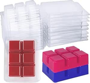 RKPM HOMES Wax Melt Mold I Square Shape Empty Plastic Clear Cube Tray I ...