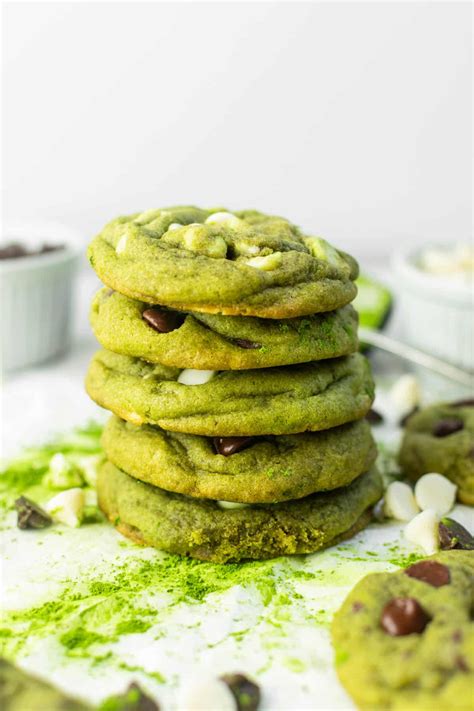 Matcha Chocolate Chip Cookies - Sticks Scratch Kitchen