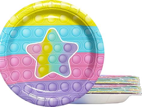 KaKan 20PCS Pop Party Plates 7, Pop Birthday India | Ubuy