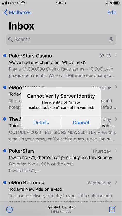 iPad 'Cannot verify server identity' error - Apple Community