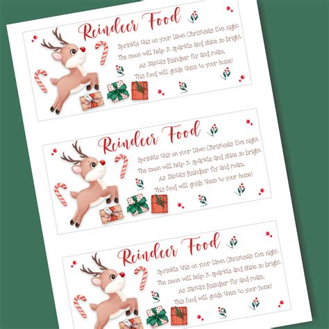 Reindeer Food Poem Free Printable