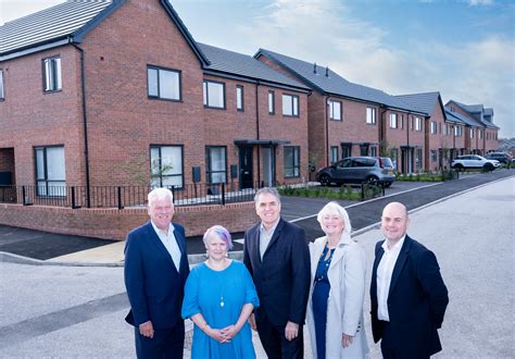 Local leaders visit the first of 4,000 new homes to be built on ...