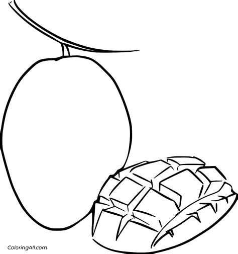 Cut Mango Coloring Page - ColoringAll