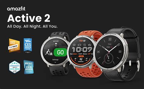 Amazfit Active 2 44mm AMOLED Smart Watch, Built in GPS, 10day Battery ...