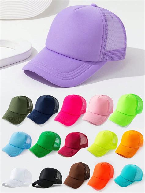 3pcs Solid Color Casual Mesh Breathable Women Baseball Cap | Womens ...