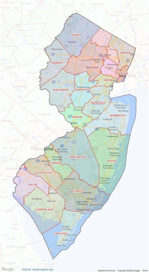 Map Of New Jersey Counties And Townships at Harrison Greenwood blog