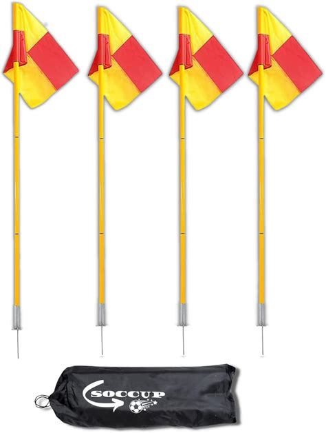 Amazon.com : SOCCUP Soccer Corner Flags Set of 4 – Football Flags ...