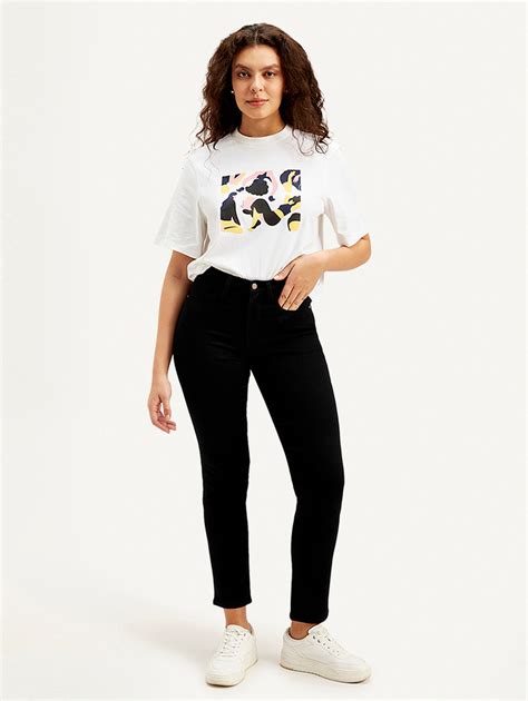 Women's Redloop 724 Black Straight Fit High Rise Jeans – Levis India Store