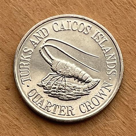 Spiny Lobster Quarter Crown Turks and Caicos Authentic Coin Money for ...