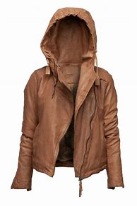 Image result for Hoodie Leather Jacket Women