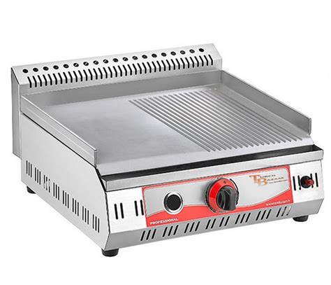 Commercial Table-top Griddle 50 CM GAS Smooth Half Ribbed ...