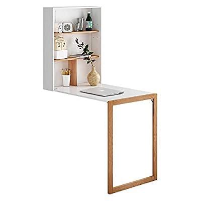 Buy Function Home Folding Wall Mounted Table, Floating Desk with Hutch ...