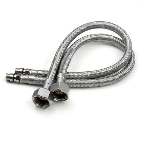 350mm Pair of G 1/2" BSP Kitchen or Basin Mixer Flexi Hose Pipe Tails