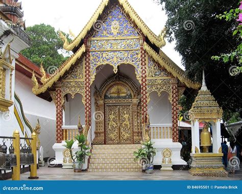 Small Ornate Buddhist Temple, Thailand Stock Image - Image of religious ...