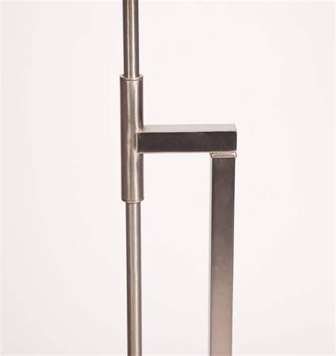 Pair of Brushed Nickel Floor Lamps by Laurel For Sale at 1stdibs