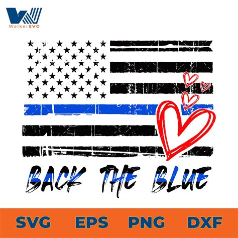 Back The Blue Flag SVG – Zerosvg