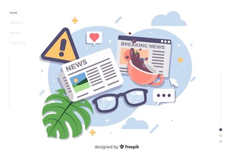 News concept for landing page | Free Vector