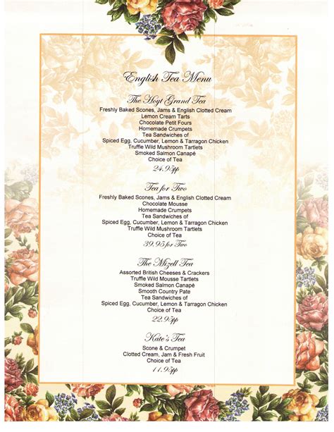 Victorian Tea Party Menu at Abel Charles blog