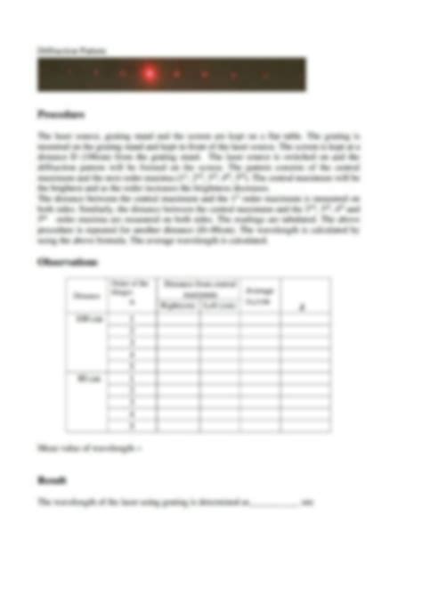 Diffraction of Light Using Diffraction Grating 的图像结果